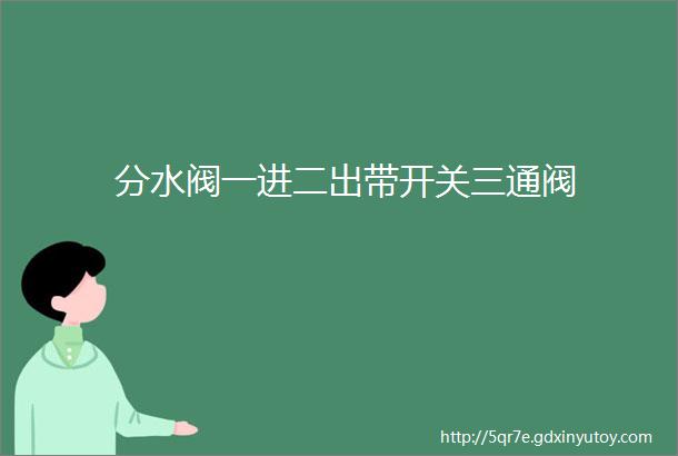 分水阀一进二出带开关三通阀