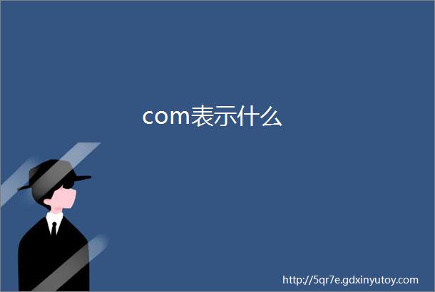 com表示什么