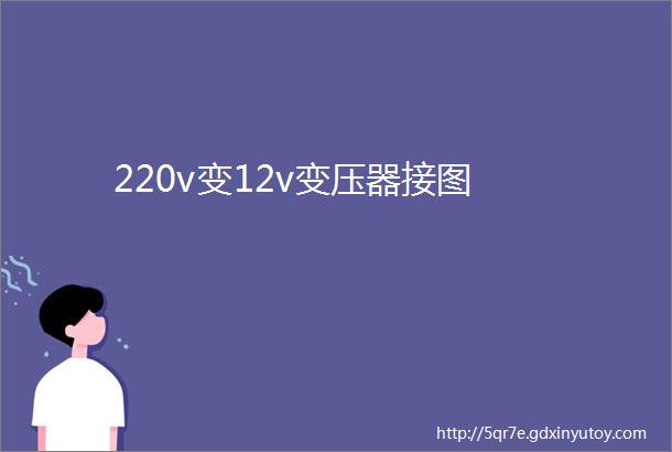 220v变12v变压器接图