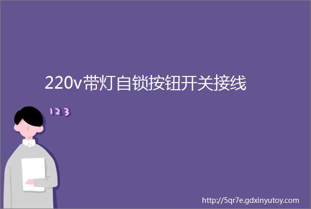 220v带灯自锁按钮开关接线